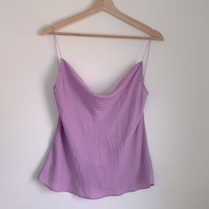 Satin drape front camisole